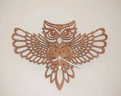Laser Cut Owl Clock Design Vectors Free CDR Vectors Art