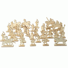 Laser Cut Army Toy Soldiers Miniature Figures Free CDR Vectors Art