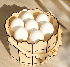 Laser Cut Universal Baskets For Easter Eggs Free CDR Vectors Art