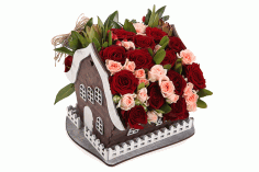 Laser Cut House For Flowers Free CDR Vectors Art