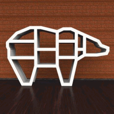 Shelf In The Shape Of A Bear For Books And Toys Free DXF File