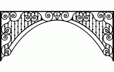 Laser Cut Ironwork Arch Free DXF File