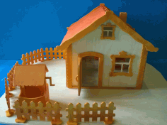 Laser Cut House Free DXF File
