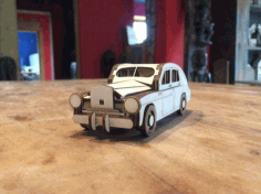 Laser Cut A Layout Of An Old Car Free CDR Vectors Art