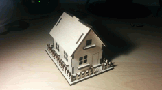 Wooden House 3mm Plywood Laser Cut Template Free PDF File
