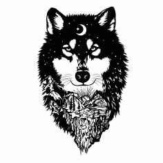 Wolf Clipart Vector Free PDF File