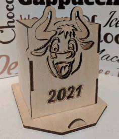 Laser Cut Layout Of Bull Pen Box Free CDR Vectors Art
