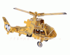 Laser Cut 3d Puzzle Helicopter Template Free PDF File