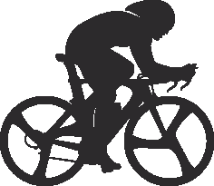 Silhouette Cyclist Collection Of Bicycle 01 Free DXF File