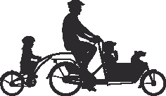 Silhouette Cyclist Collection Of Bicycle 02 Free DXF File