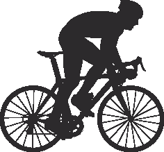Silhouette Cyclist Collection Of Bicycle 05 Free DXF File