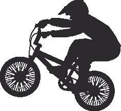 Silhouette Cyclist Collection Of Bicycle 08 Free DXF File