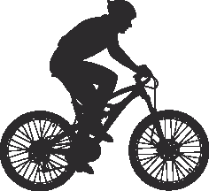Silhouette Cyclist Collection Of Bicycle 13 Free DXF File