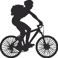 Silhouette Cyclist Collection Of Bicycle 17 Free DXF File