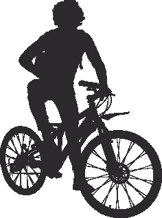 Silhouette Cyclist Collection Of Bicycle 23 Free DXF File
