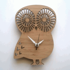 Owl Clock Cnc Laser Cutting Free CDR Vectors Art