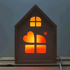 Laser Cut Home Decorative Lamp Free AI File