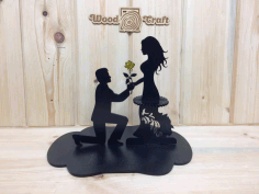 Couple Napkin Holder With Flower Free CDR Vectors Art