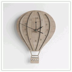Ballon Clock Laser Cut Free CDR Vectors Art