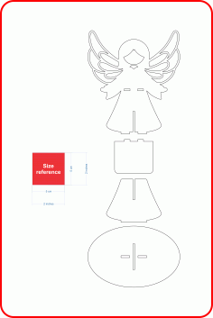 Angel Candle Holder EPS Vector