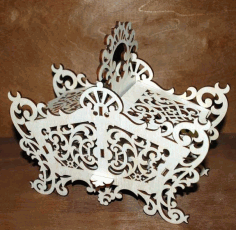 Laser Cut Wooden Candy Dish Decorative Candy Bowl Basket 6mm Free CDR Vectors Art