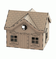 Laser Cut Modern Wooden Toy House Wooden Doll House Free CDR Vectors Art