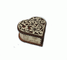 Heart Shaped Gift Box Plan For Laser Cut Free CDR Vectors Art