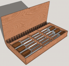 Laser Cut Bbq Skewers Case Wood Storage Box Free CDR Vectors Art