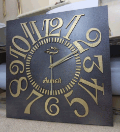 Classic Wall Clock For Laser Cutting Free CDR Vectors Art