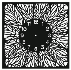 Clock Floral Pattern For Laser Cut Free CDR Vectors Art