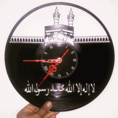 Kaaba Masjid Al Haram Wall Clock For Laser Cut Free CDR Vectors Art