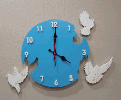 Pigeon Wall Clock For Laser Cut Free CDR Vectors Art