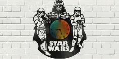 Star Wars Clock Plans Darth Vader Stormtrooper For Laser Cut Free CDR Vectors Art
