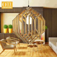 Pendant Hang Lamp Plywood For Laser Cutting Free CDR Vectors Art