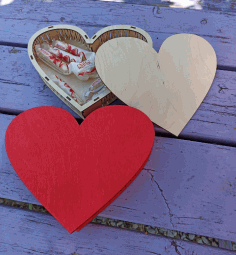 Heart Shaped Love Box Chocolate Box For Laser Cut Free CDR Vectors Art