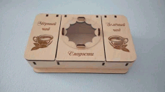 Tea Box 4 Mm For Laser Cutting Free CDR Vectors Art