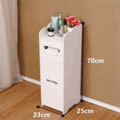 Modern Bathroom Furniture Cabinet Storage Rack For Laser Cut Free DXF File