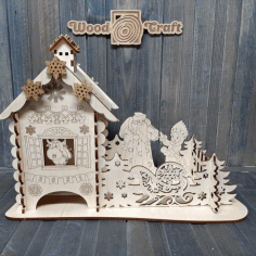 Tea House From Wood Craft For Laser Cutting Free CDR Vectors Art