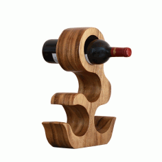 Laser Cut Cat Creative Wood Wine Rack Free CDR Vectors Art