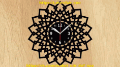 Geometry Clock For Laser Cutting Free CDR Vectors Art