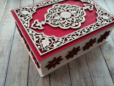 Plywood Decorative Gift Box For Laser Cutting Free CDR Vectors Art