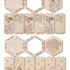 Boxes For Honey Layout For Laser Cut Free CDR Vectors Art