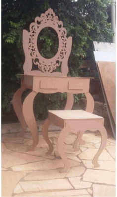 Dressing Table For Laser Cut Free CDR Vectors Art