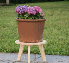 Modern Plant Stool For Laser Cutting Free DXF File