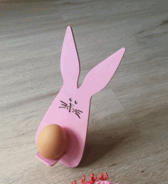Easter Egg Holder Bunny For Laser Cutting Free CDR Vectors Art