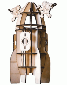 Rocket Model Beer Holder For Laser Cut Free CDR Vectors Art