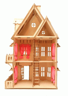 Layout Of House For Dolls For Laser Cut Free CDR Vectors Art
