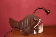 Tooth Toothed Fish Lamp For Laser Cut Free CDR Vectors Art
