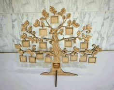 Tree With Mini Frames For Laser Cutting Free CDR Vectors Art