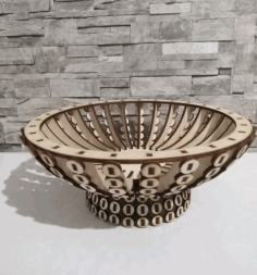 Wooden Candy Bowl Basket Wooden Flower Basket For Laser Cut Free CDR Vectors Art
